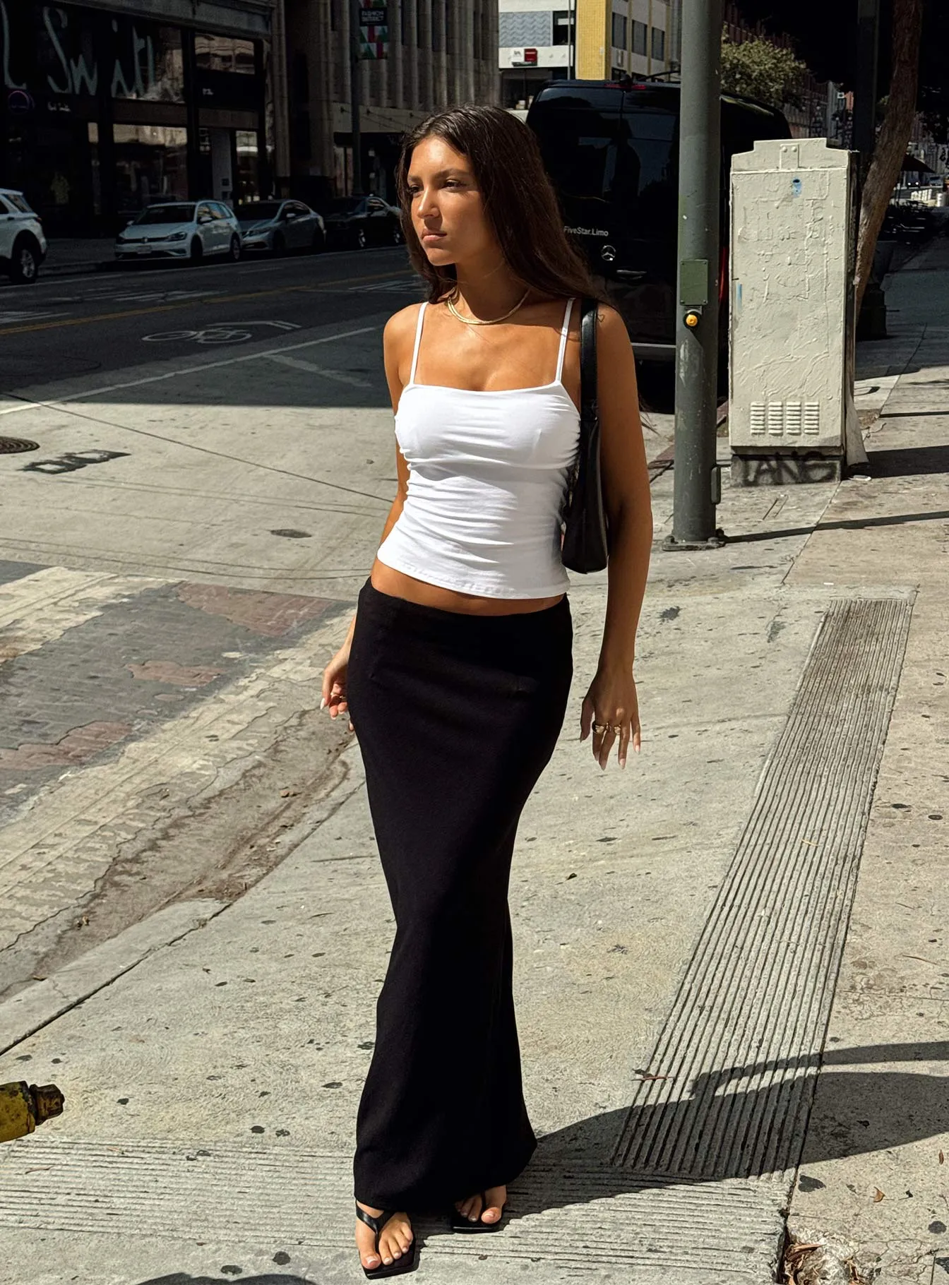 Jodie Maxi Skirt Black Petite