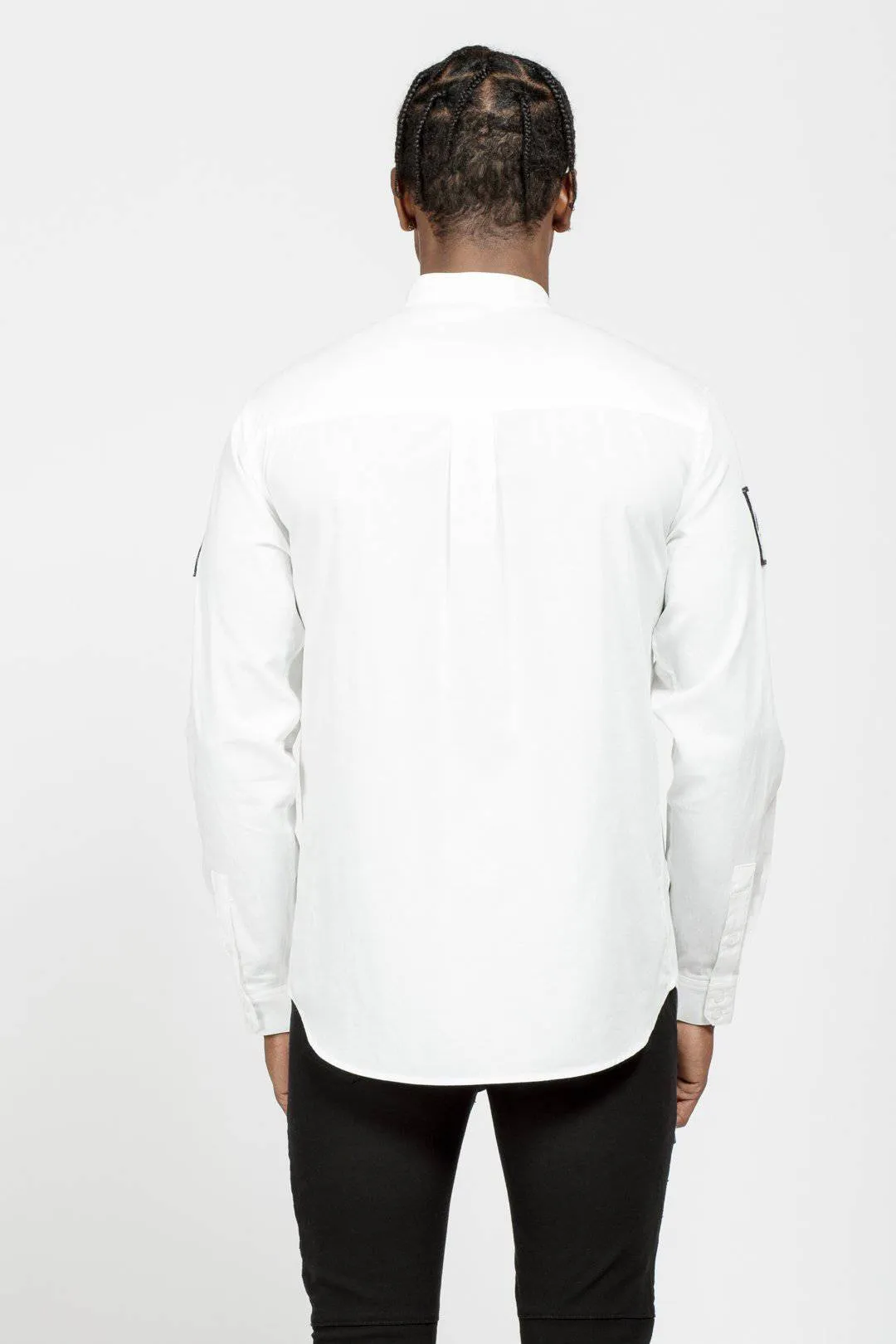 Konus Men's Long Sleeve Collar Shirt in White