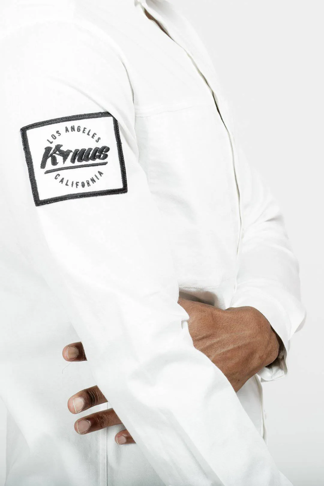 Konus Men's Long Sleeve Collar Shirt in White