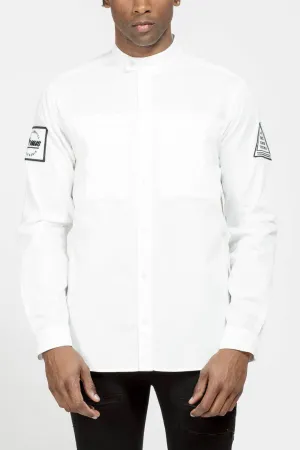 Konus Men's Long Sleeve Collar Shirt in White