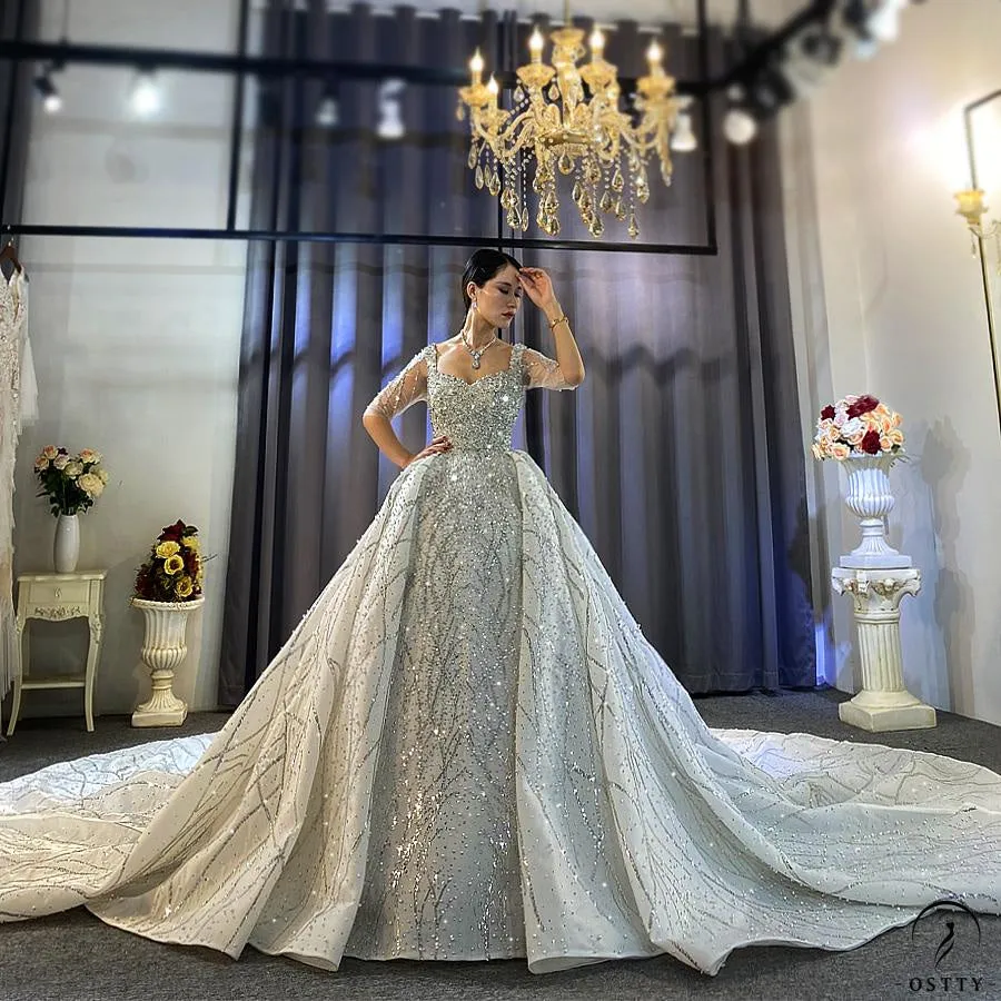 Luxury Embroidered Sleeveless Wedding Dresses OS3961