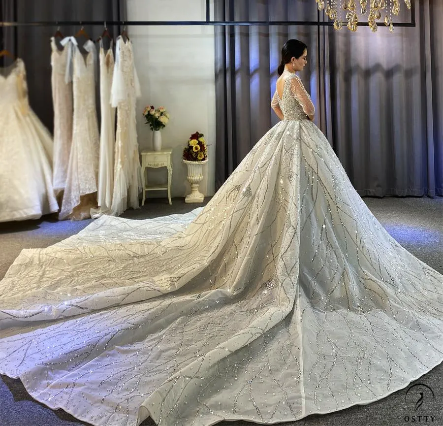 Luxury Embroidered Sleeveless Wedding Dresses OS3961