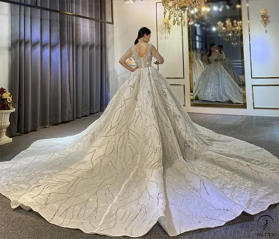 Luxury Embroidered Sleeveless Wedding Dresses OS3961