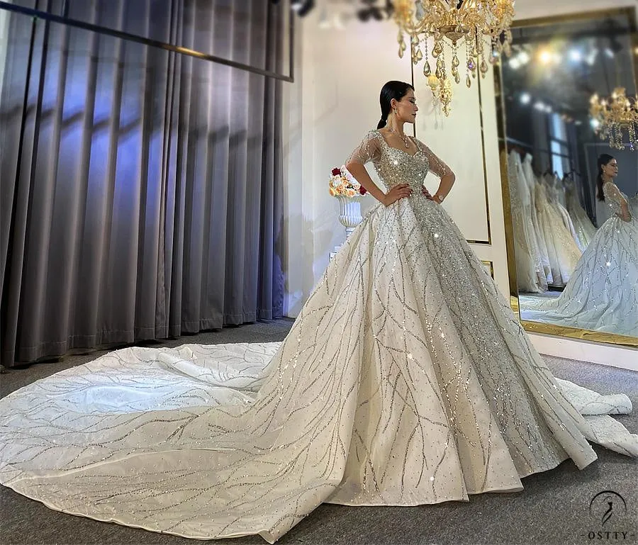 Luxury Embroidered Sleeveless Wedding Dresses OS3961