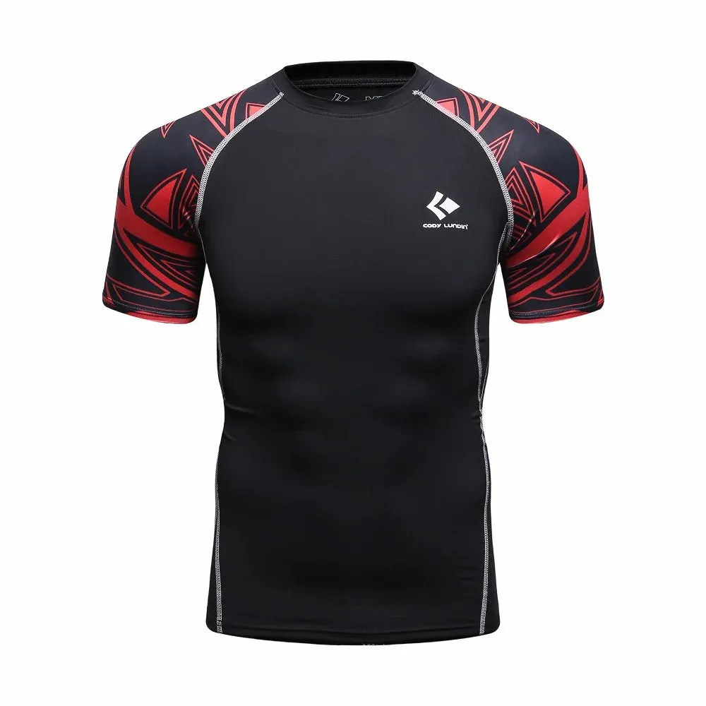 Men Compression Rashguard Spandex Quick Dry Swimsuit Surf UV Protection Rash Guard Diving Suit Tight Beach Shirt Short Trunk