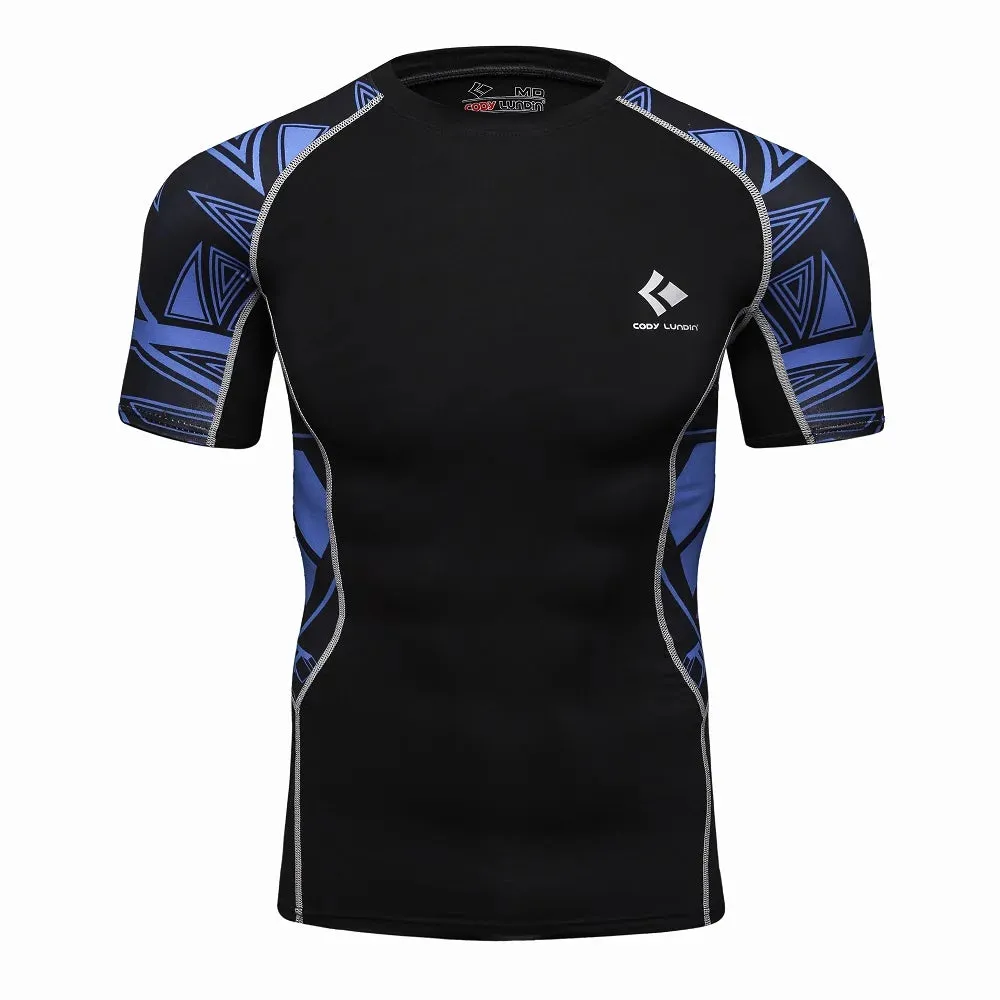 Men Compression Rashguard Spandex Quick Dry Swimsuit Surf UV Protection Rash Guard Diving Suit Tight Beach Shirt Short Trunk