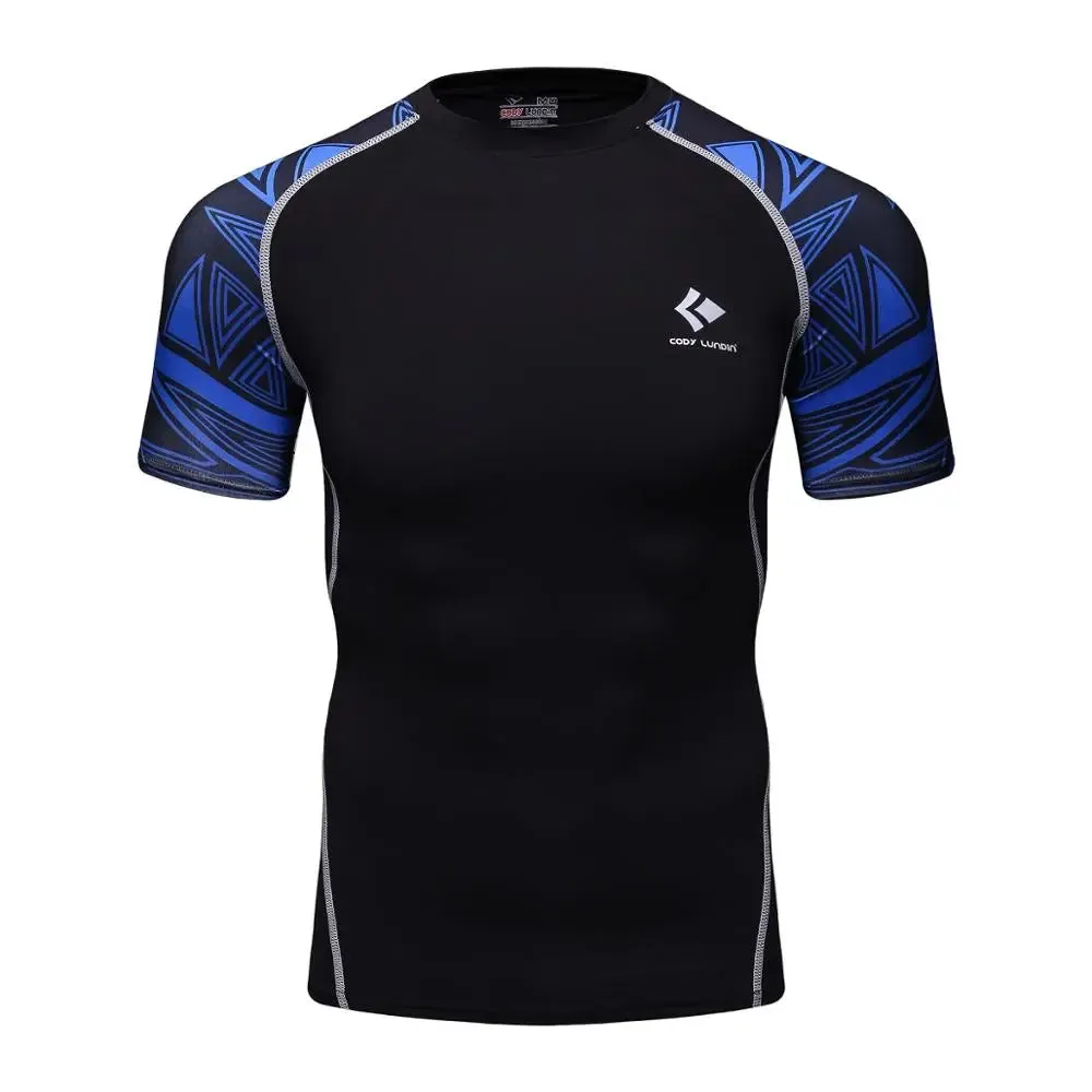 Men Compression Rashguard Spandex Quick Dry Swimsuit Surf UV Protection Rash Guard Diving Suit Tight Beach Shirt Short Trunk