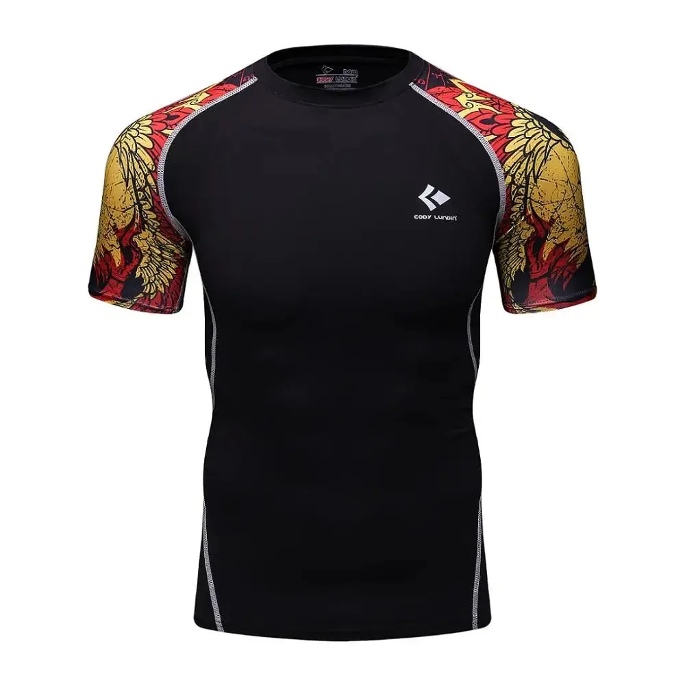 Men Compression Rashguard Spandex Quick Dry Swimsuit Surf UV Protection Rash Guard Diving Suit Tight Beach Shirt Short Trunk