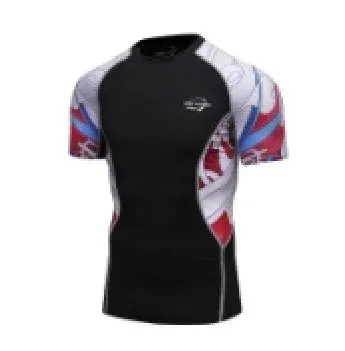Men Compression Rashguard Spandex Quick Dry Swimsuit Surf UV Protection Rash Guard Diving Suit Tight Beach Shirt Short Trunk