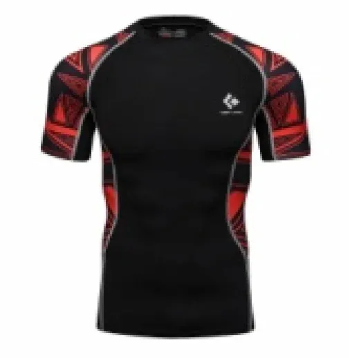 Men Compression Rashguard Spandex Quick Dry Swimsuit Surf UV Protection Rash Guard Diving Suit Tight Beach Shirt Short Trunk