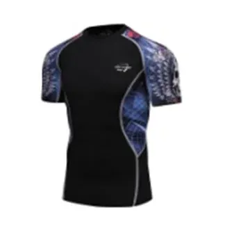 Men Compression Rashguard Spandex Quick Dry Swimsuit Surf UV Protection Rash Guard Diving Suit Tight Beach Shirt Short Trunk