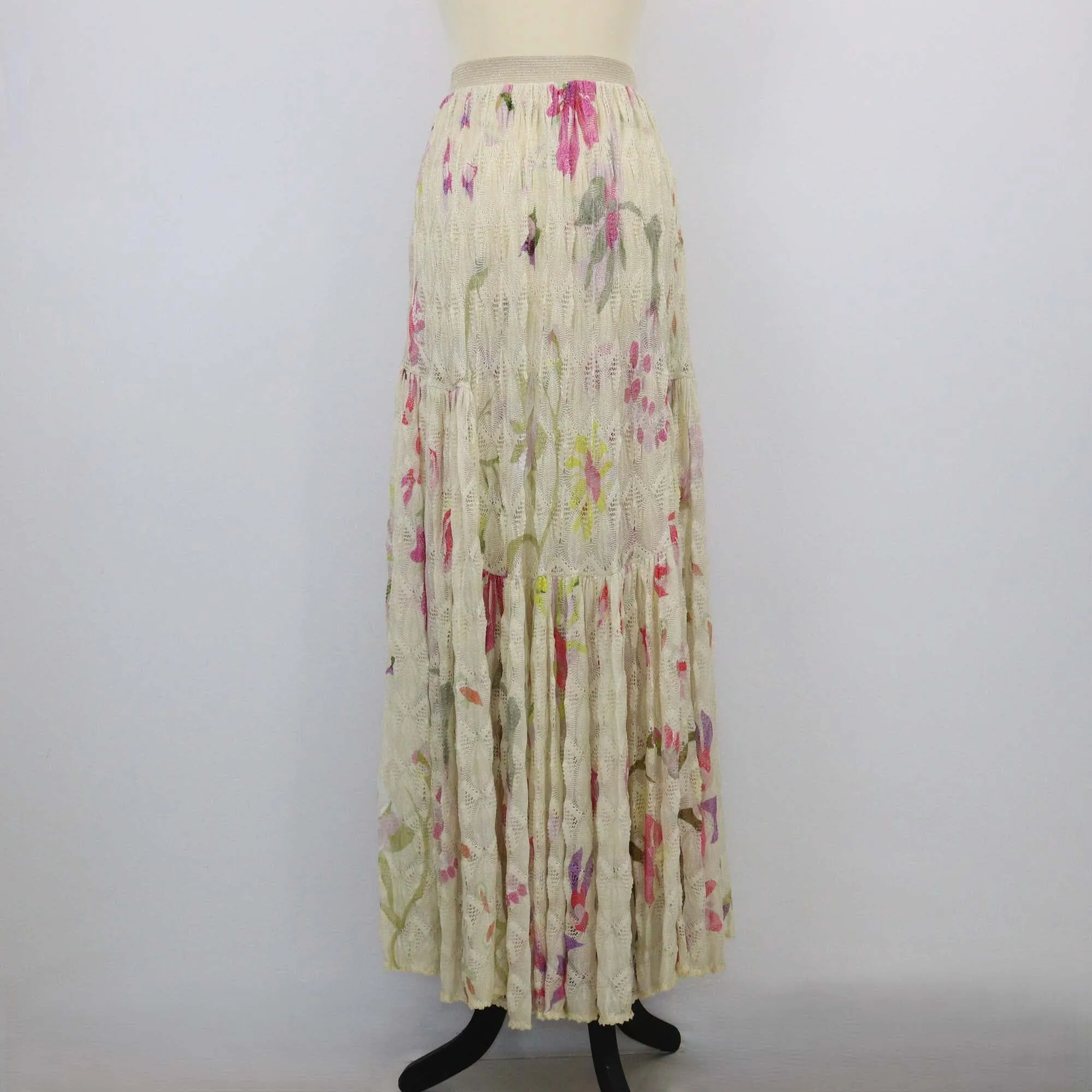 Missoni Multicolor Floral Lace Maxi Skirt