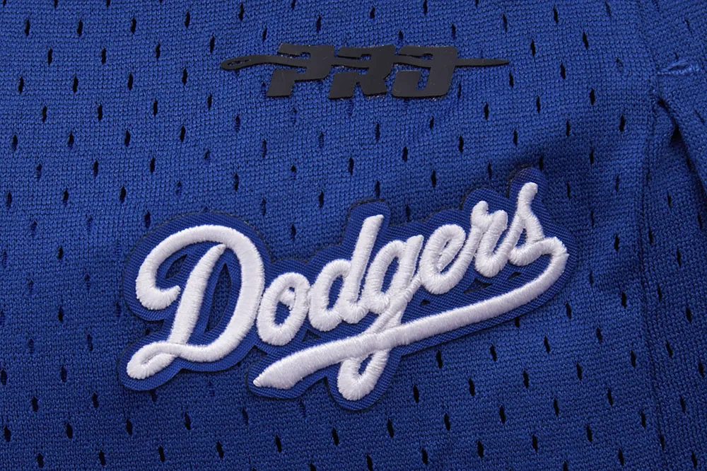 MLB LOS ANGELES DODGERS SCRIPT TAIL WOMEN'S MESH SHORT (DODGER BLUE)
