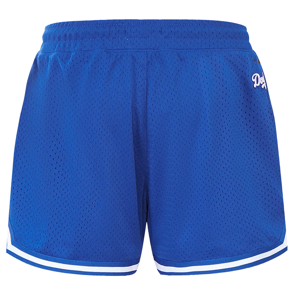 MLB LOS ANGELES DODGERS SCRIPT TAIL WOMEN'S MESH SHORT (DODGER BLUE)