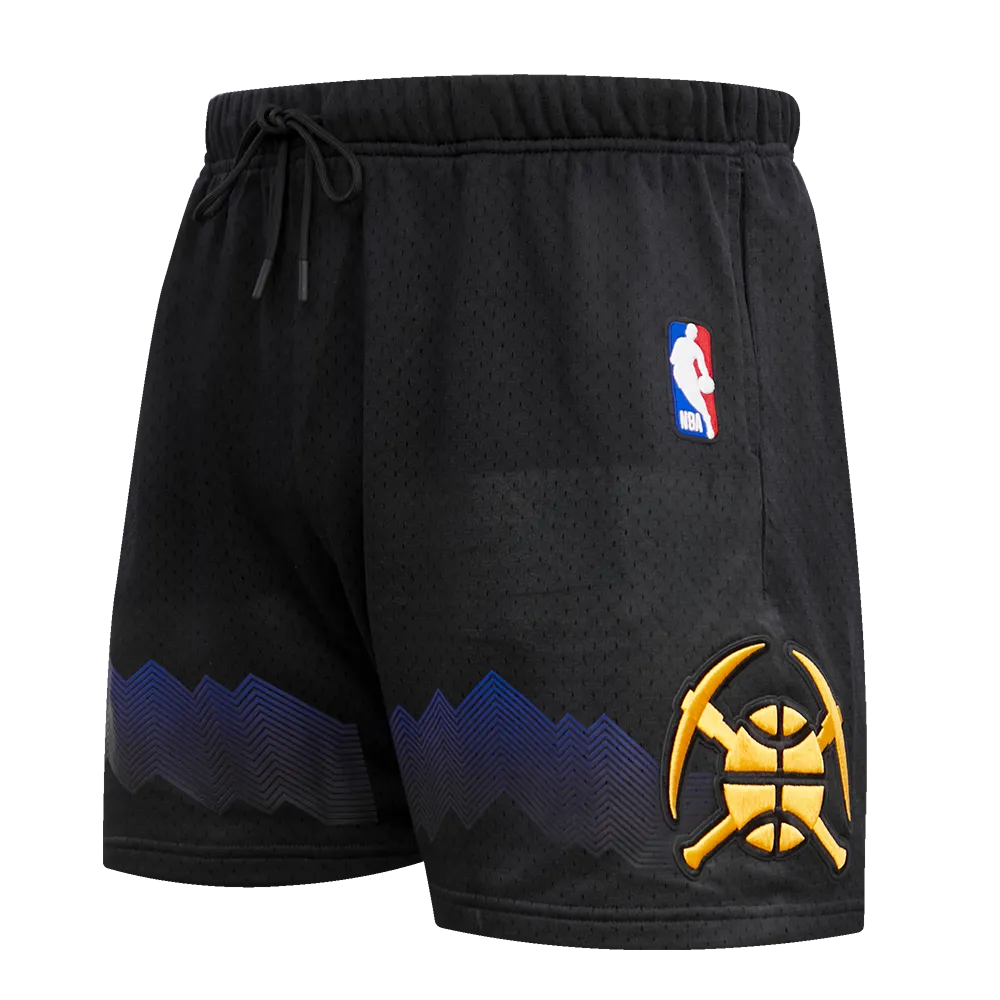 NBA DENVER NUGGETS MEN'S CHEST MILE HIGH MESH SHORT (BLACK)