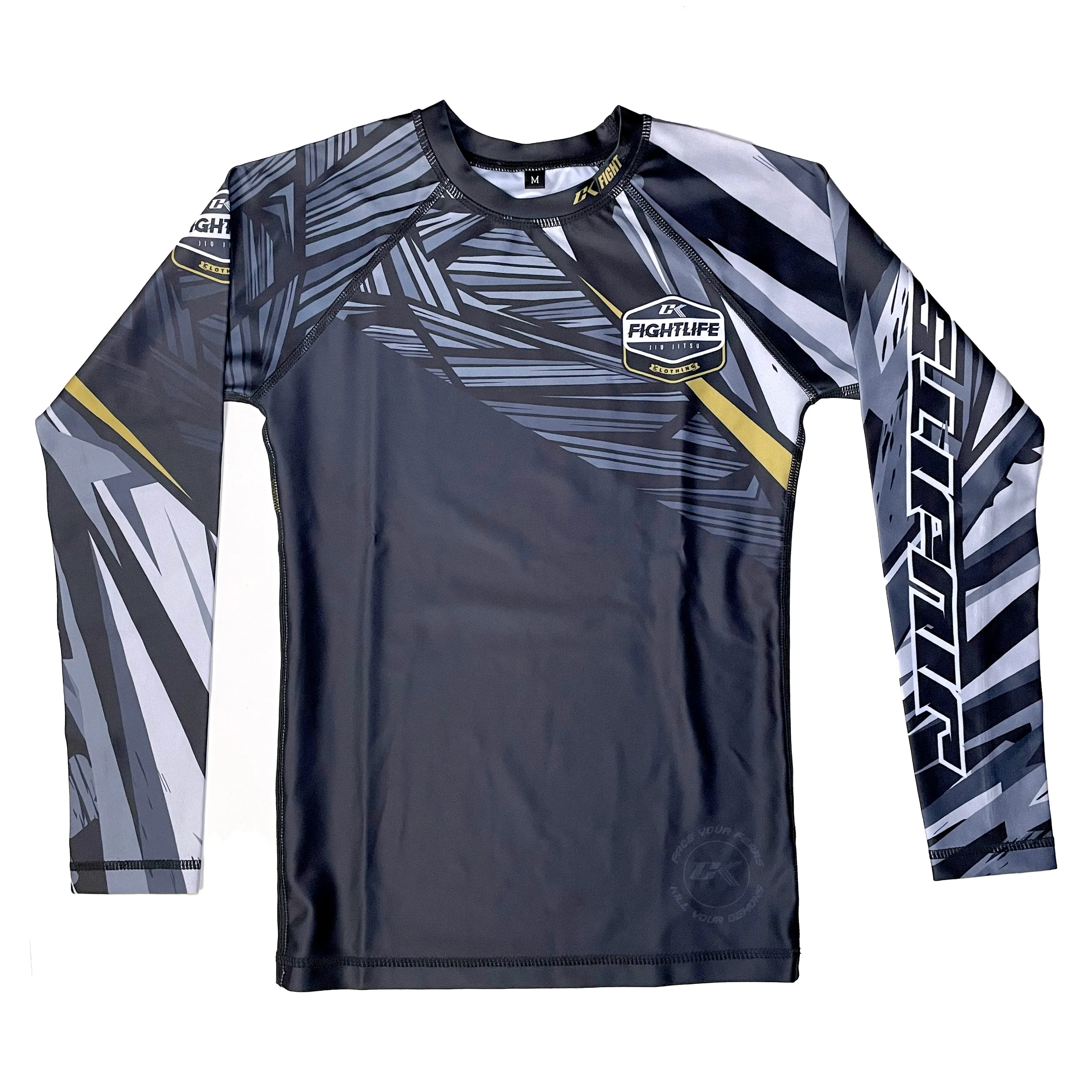 NEW! CK AMETHYST RASHGUARD KIDS GRAY GOLD