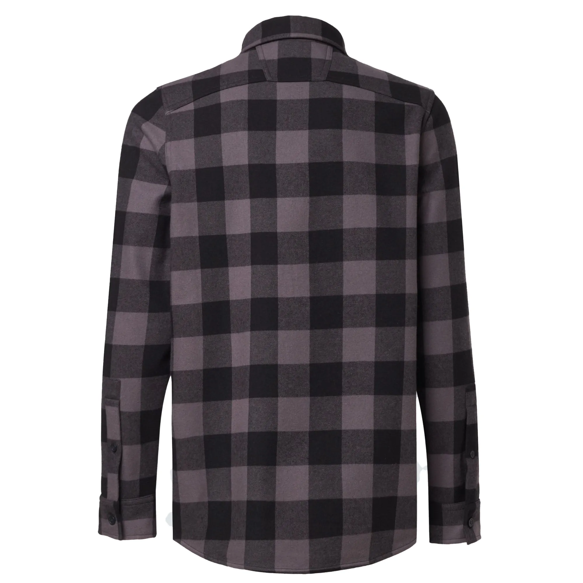 Oakley  Black Grey Cozy Bear Flannel Button Up Long Sleeve Sherpa Lining Cotton