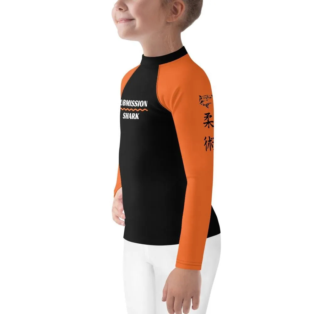 Orange SS Premium Standard ~ Kid's Rash Guard