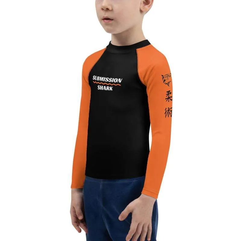 Orange SS Premium Standard ~ Kid's Rash Guard