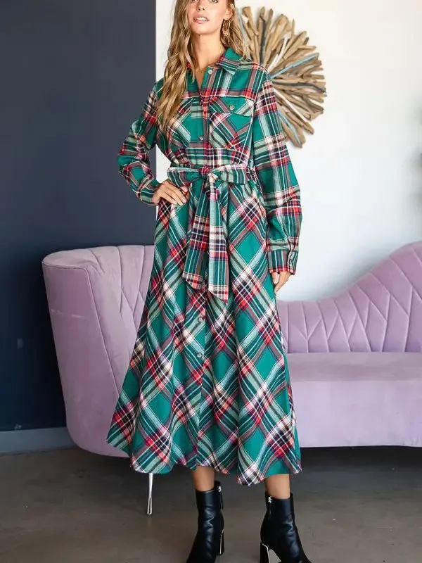 Plaid Maxi Dress