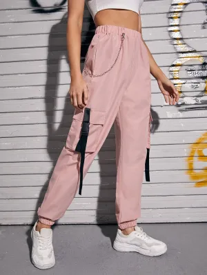 Pocket Buckle Tape Cargo Pant
