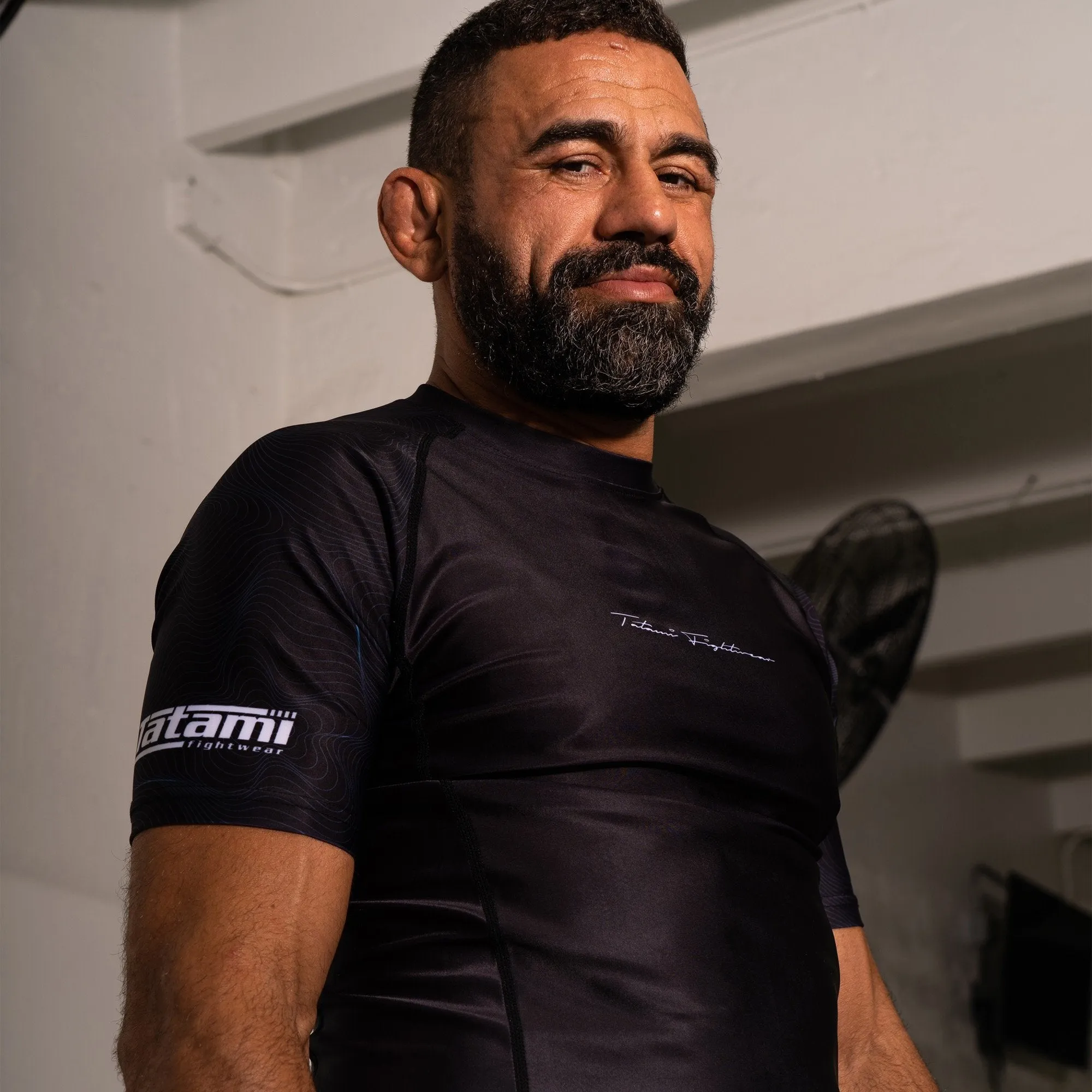 Rashguard Maneca Scurta TATAMI Elite Grappling  - Negru & Albastru