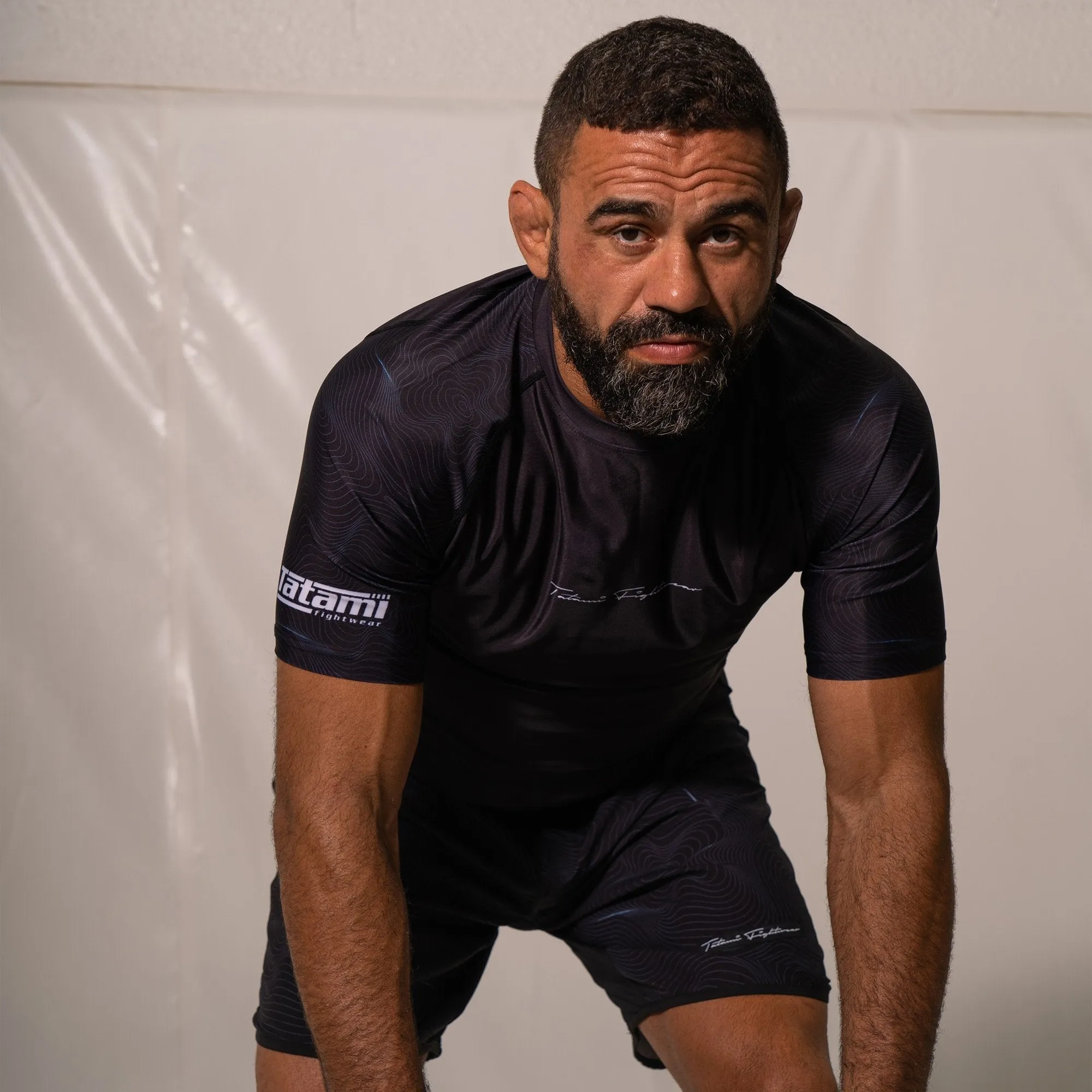 Rashguard Maneca Scurta TATAMI Elite Grappling  - Negru & Albastru