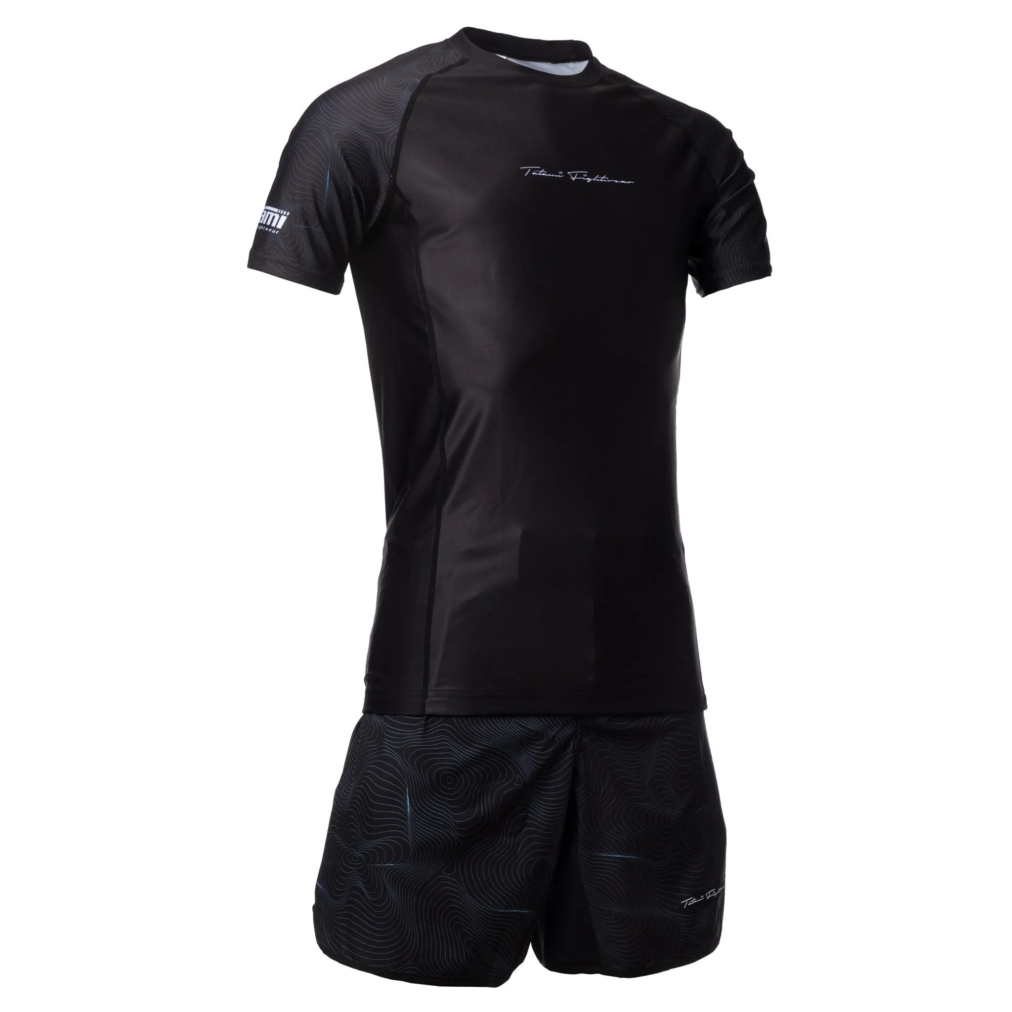 Rashguard Maneca Scurta TATAMI Elite Grappling  - Negru & Albastru