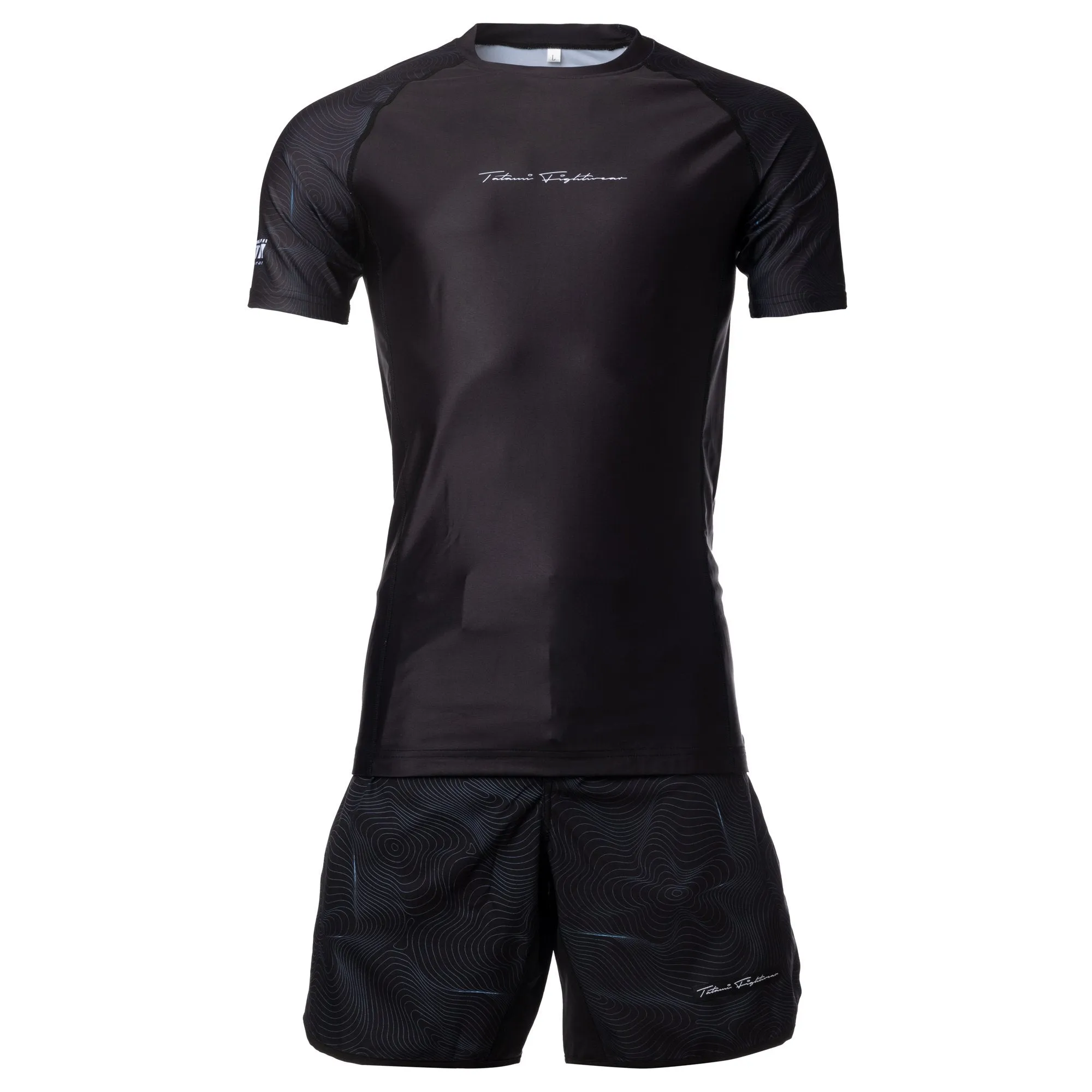 Rashguard Maneca Scurta TATAMI Elite Grappling  - Negru & Albastru
