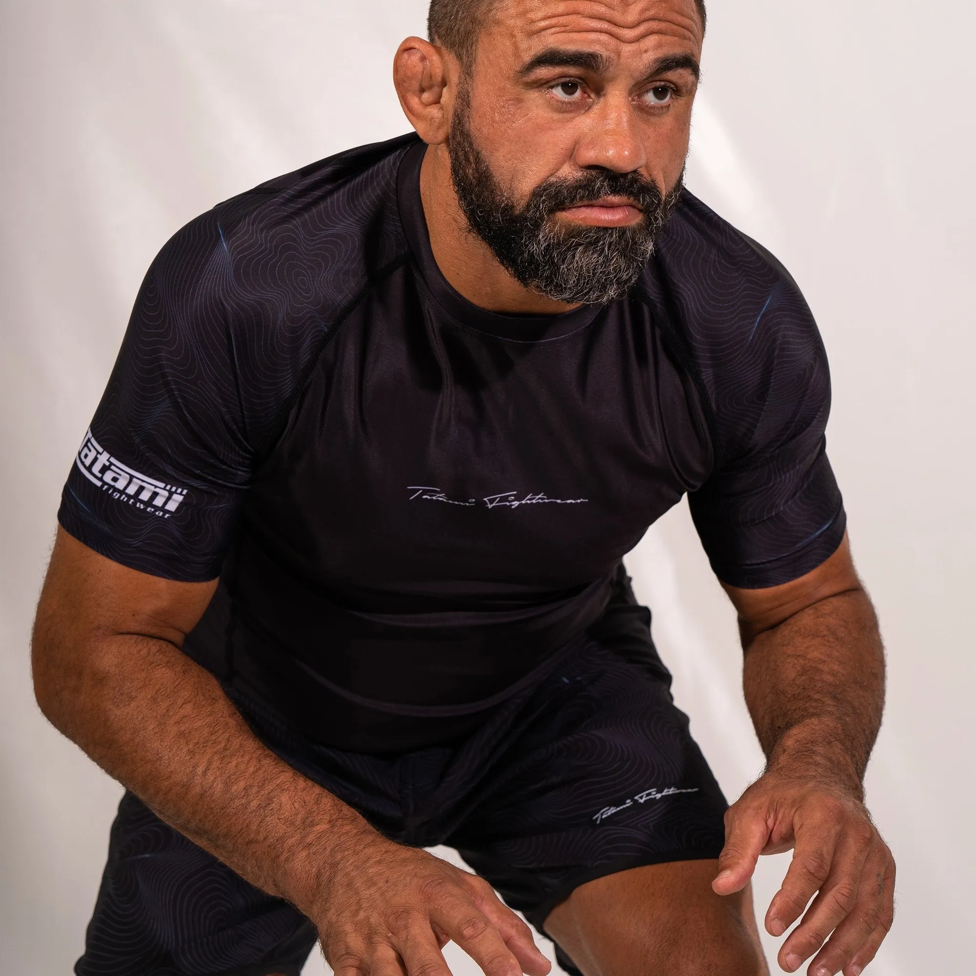 Rashguard Maneca Scurta TATAMI Elite Grappling  - Negru & Albastru