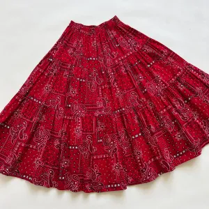 Red bandana tiered skirt sz M - XL