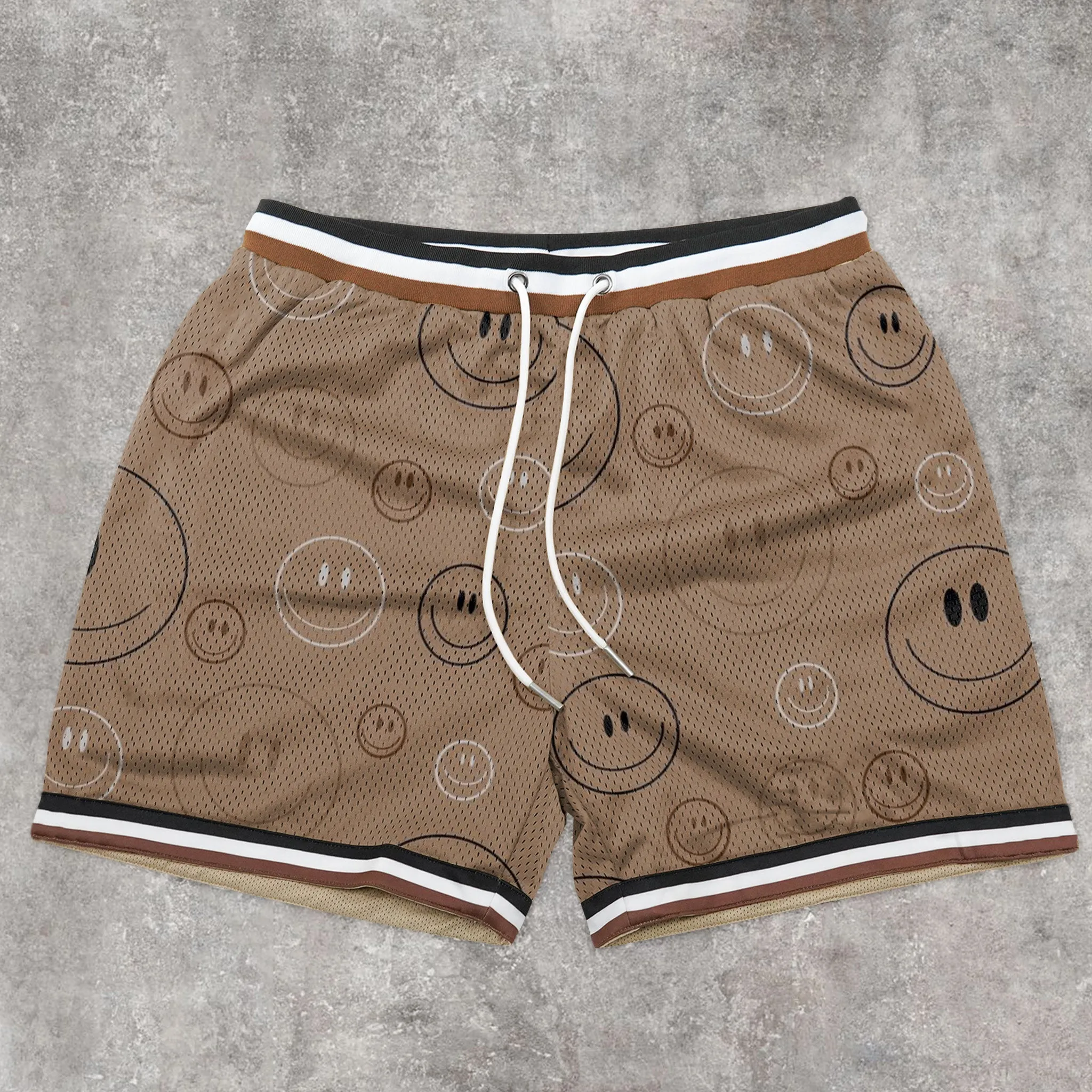 Retro Trend Casual Street Mesh Shorts