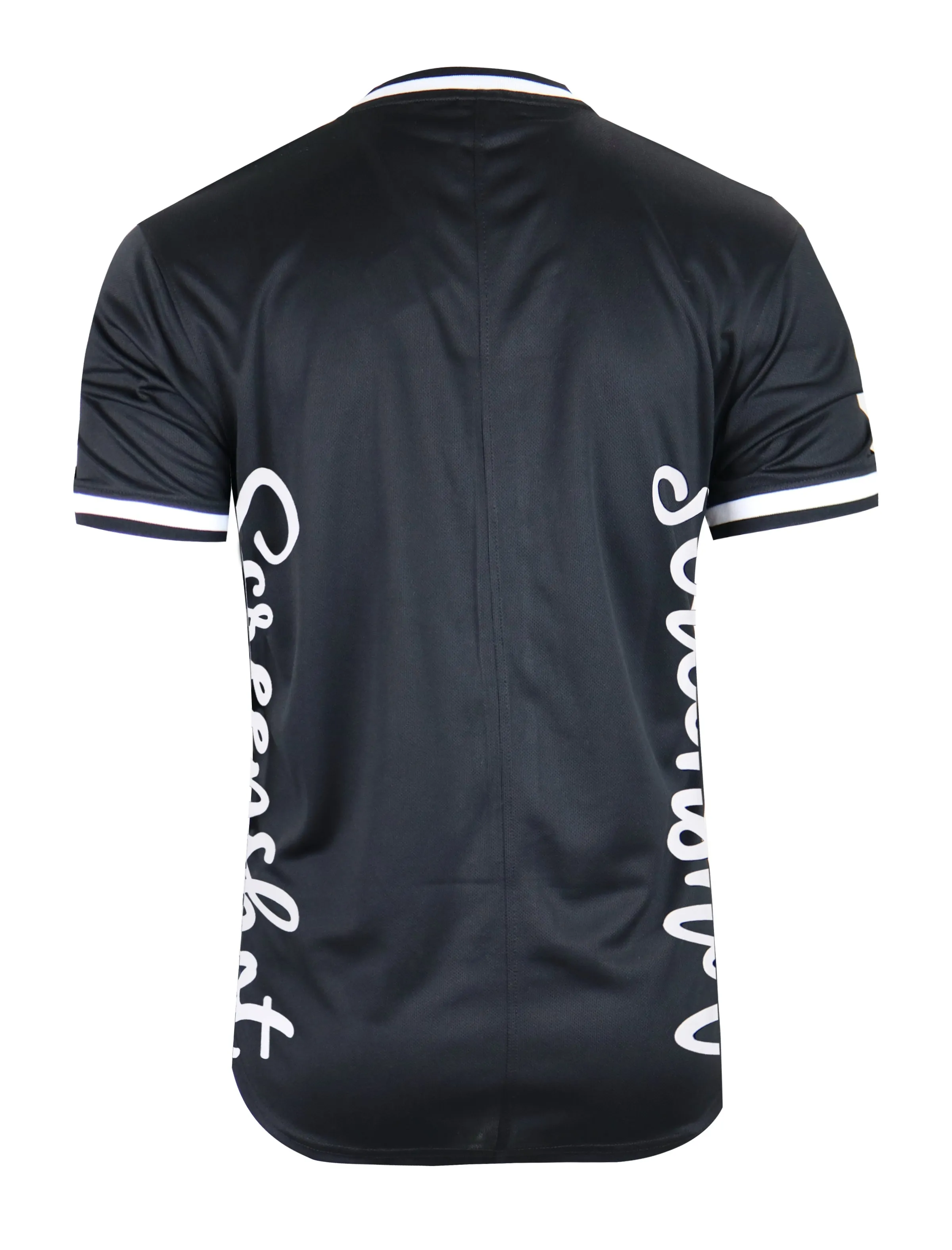 SHORT SLEEVE COLOR BLOCK MESH JERSEY - TS1113 (BLACK/BK)