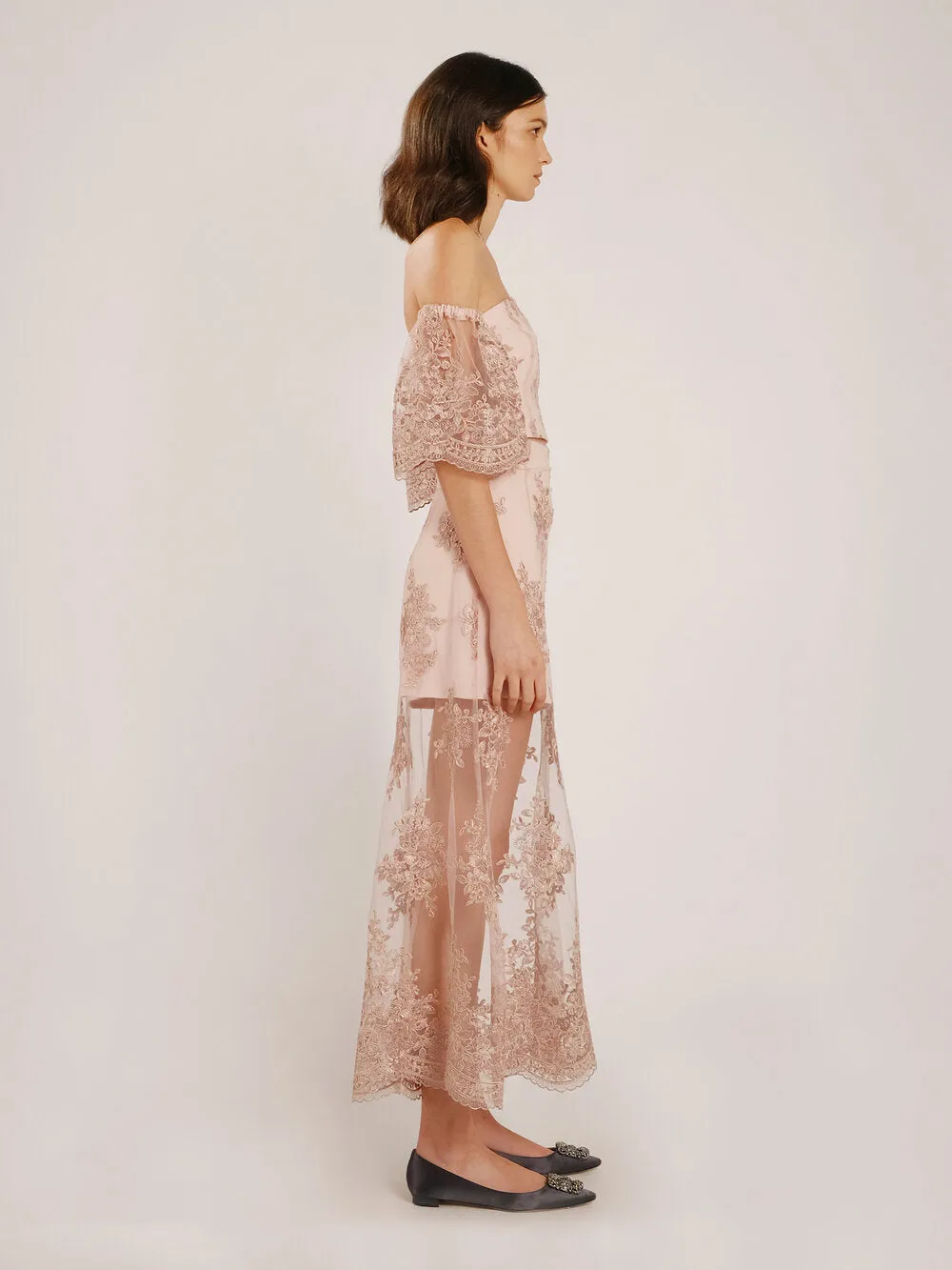 Theresa Pale Pink Embroidered