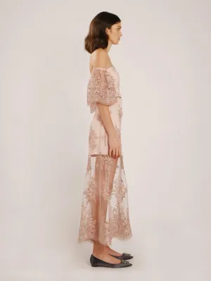 Theresa Pale Pink Embroidered