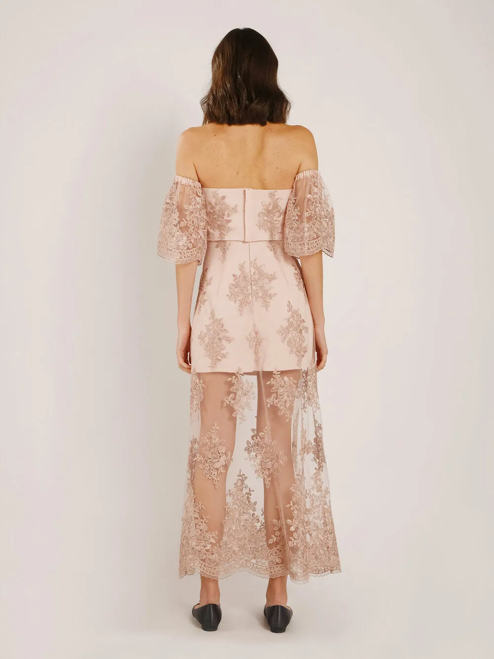 Theresa Pale Pink Embroidered