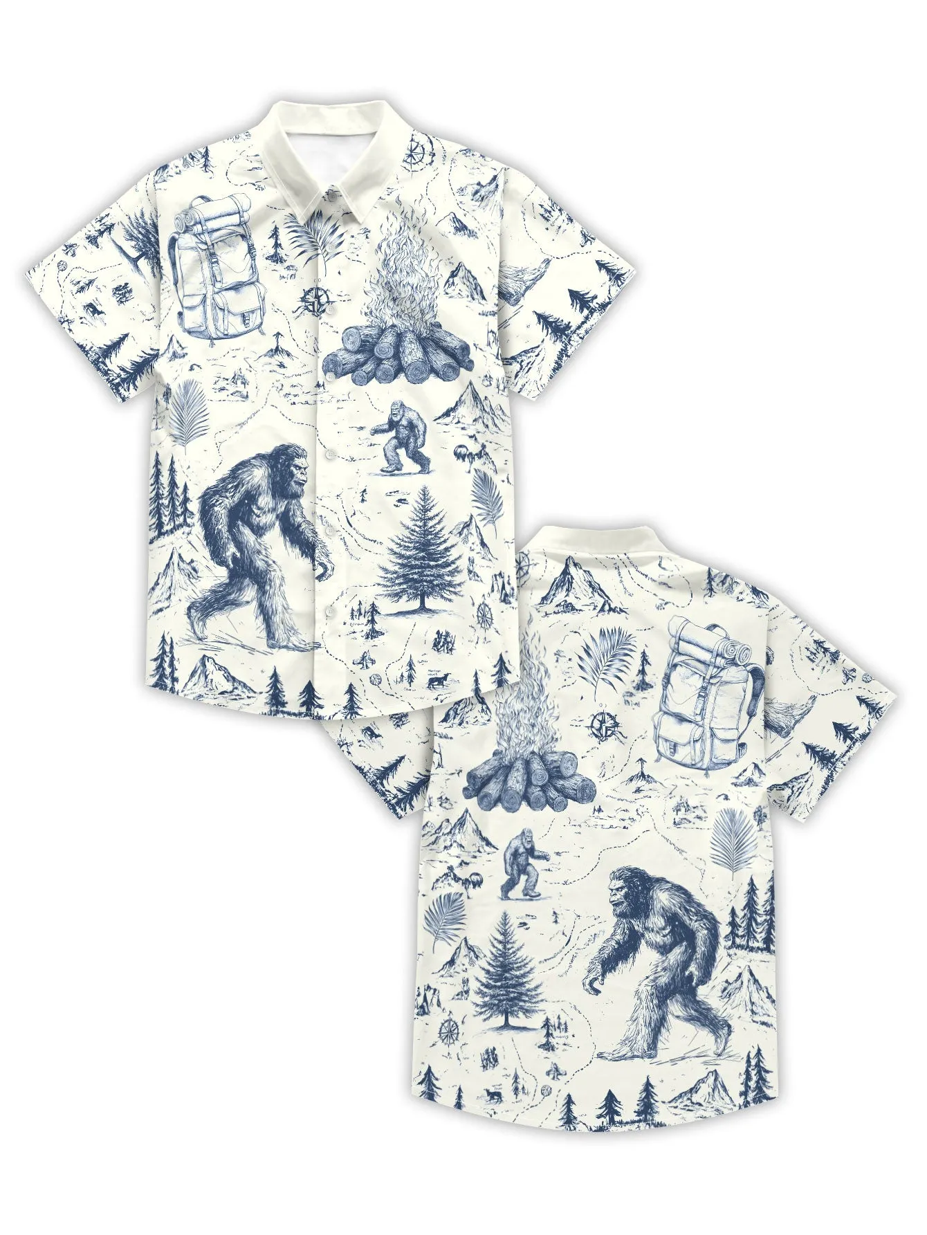 Tropical Shirt Button Shirt Holiday Casual Animal Print Short Sleeve Shirt for Men