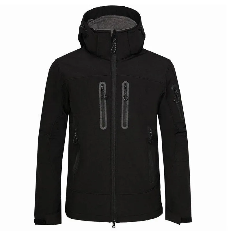 TRVLWEGO Woman Man Hiking Camping Jacket Hooded Windbreaker Soft Shell Winter Warm Trekking Casual Outdoor Sports Climb Coat