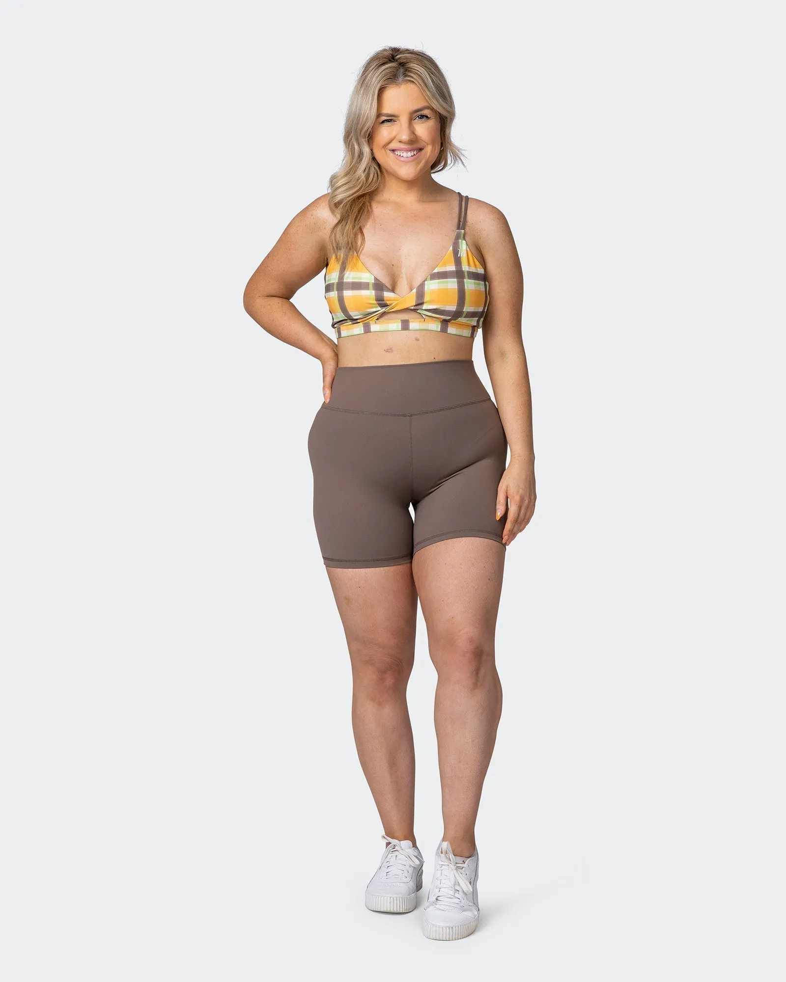 Whirlwind Bralette - Checked Out Print