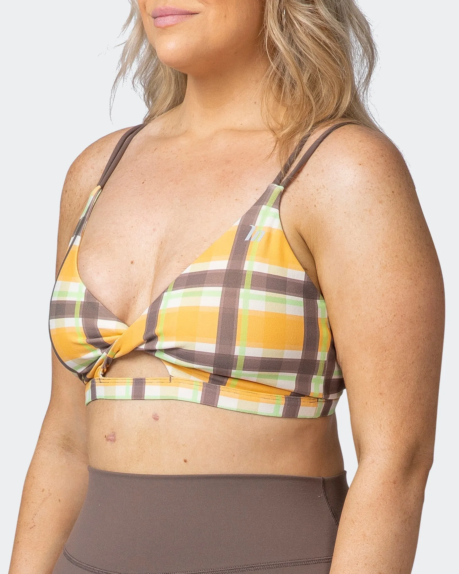 Whirlwind Bralette - Checked Out Print