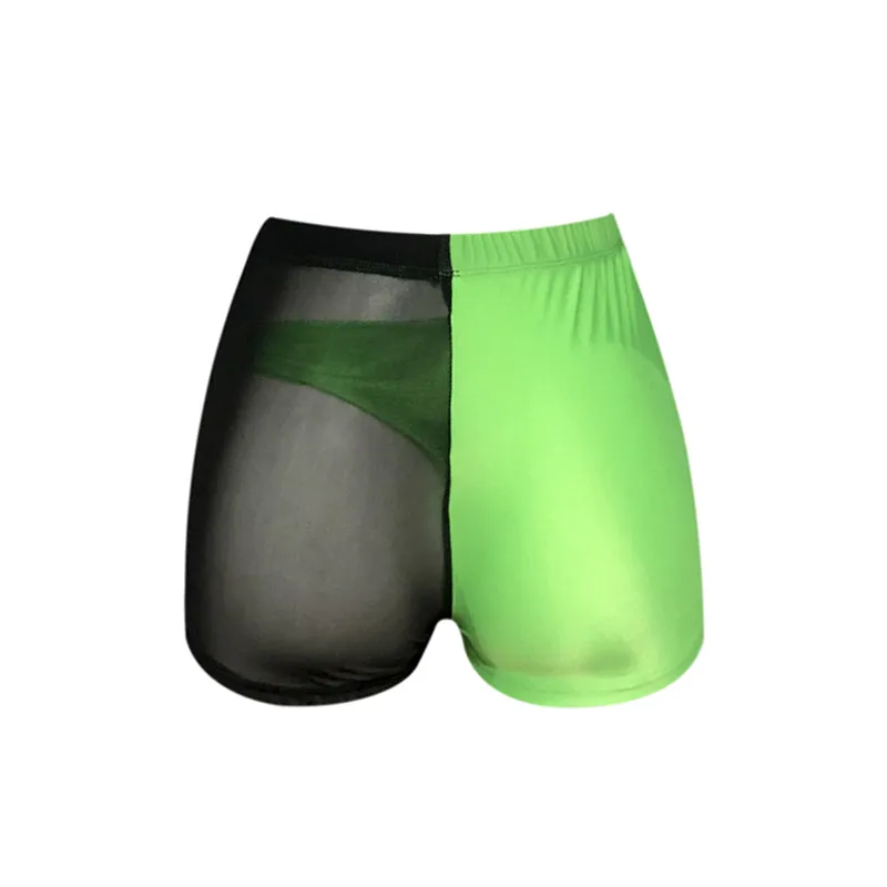 Women's Summer Mesh Lycra Sport Shorts