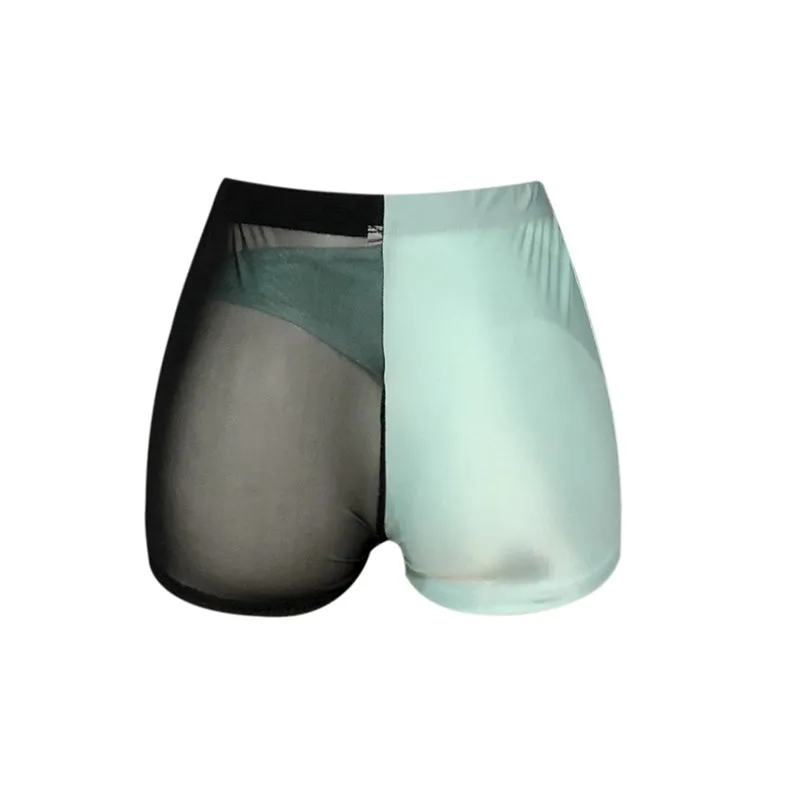 Women's Summer Mesh Lycra Sport Shorts