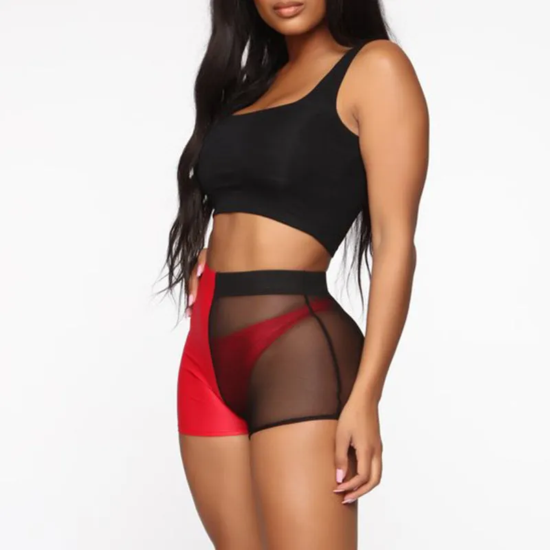 Women's Summer Mesh Lycra Sport Shorts