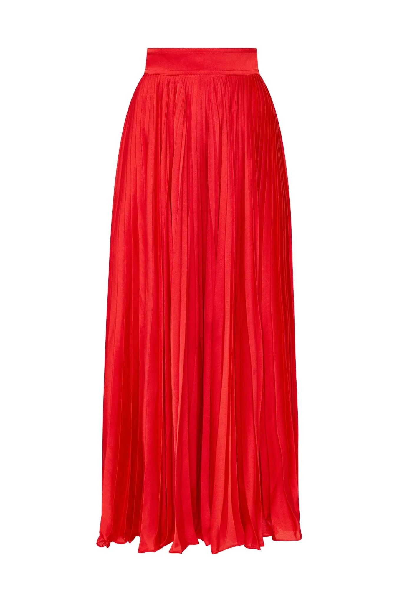 Wondrous Pleated Satin Skirt